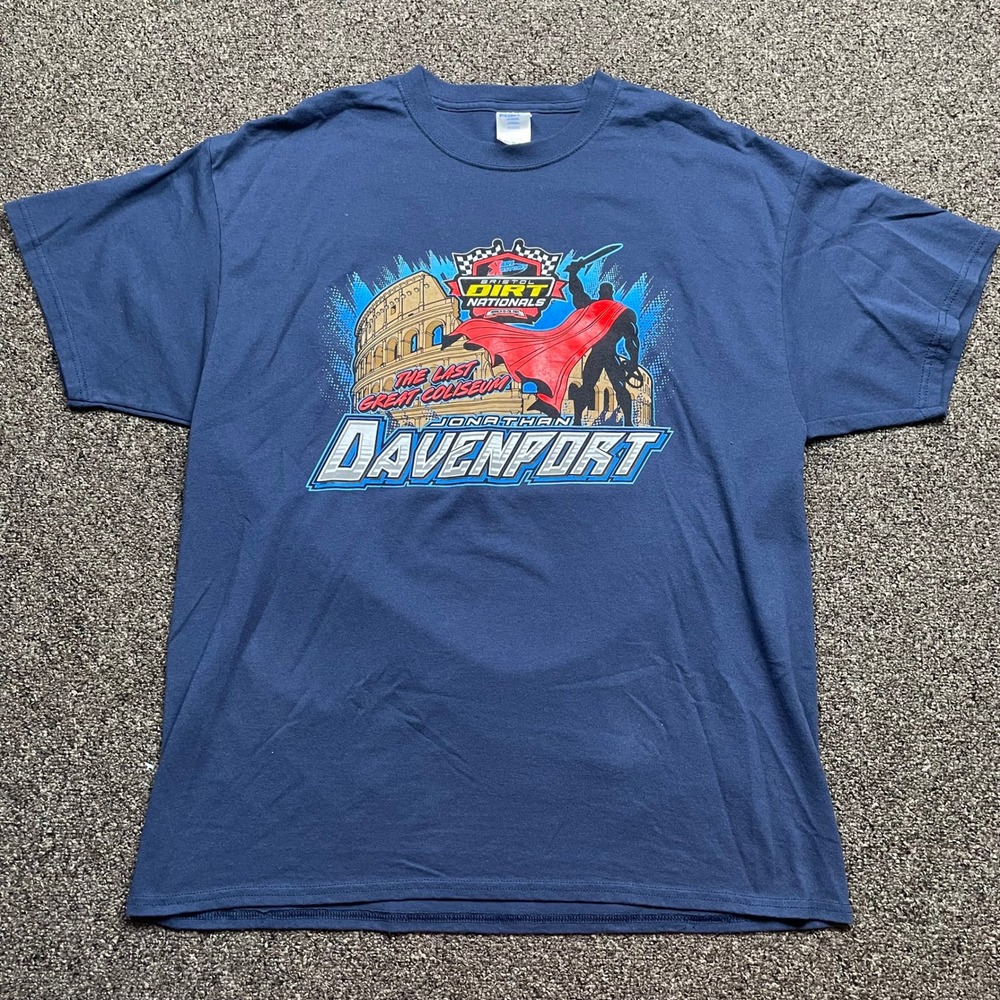 Jonathan Davenport Bristol Dirt Nationals Racing Shirt Navy Blue Mens XL 49 Car - Picture 3 of 7